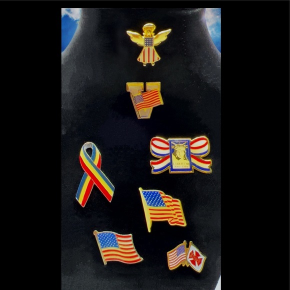 Vintage Patriotic American Lapel~Jacket~Hat Pin/Pin Back - Picture 2 of 2